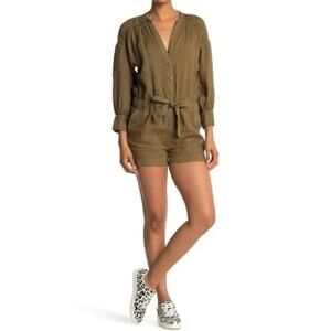 Joie Bosworth Tie-Waist Linen Romper